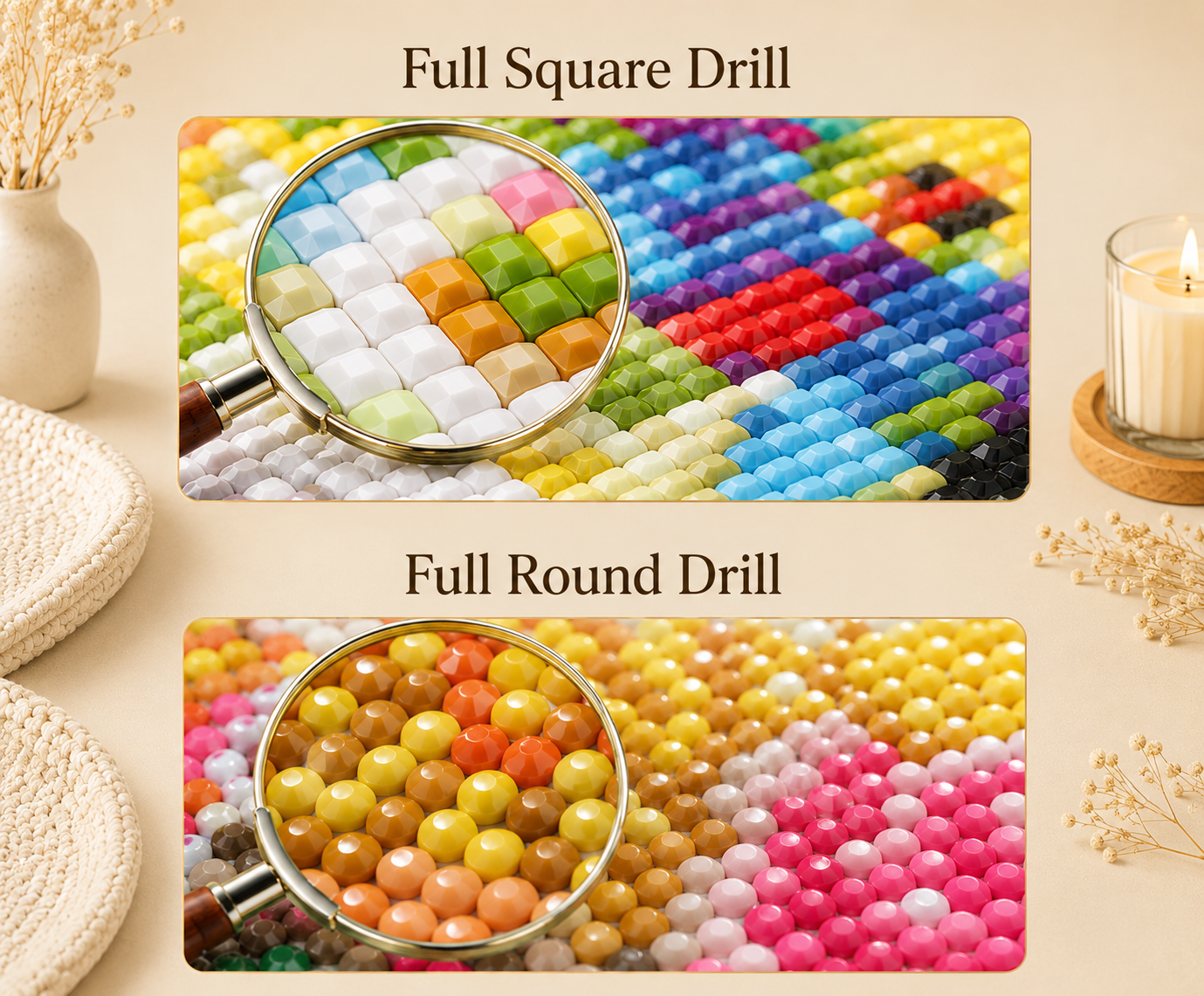 Crimson Ocean Wave – Diamond Painting Kit