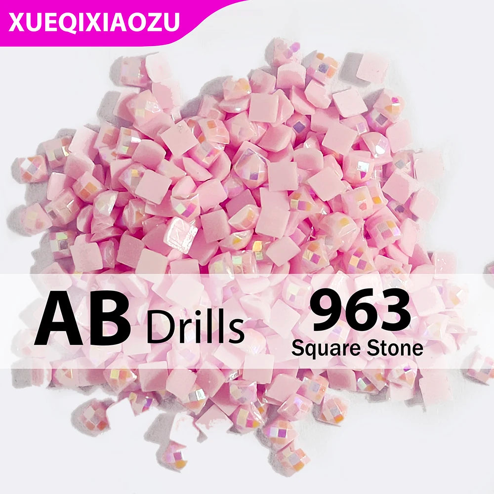 AB Square Diamond Painting Drills – 2.5 mm Single Colour Refill Pack ca. 1000 pcs