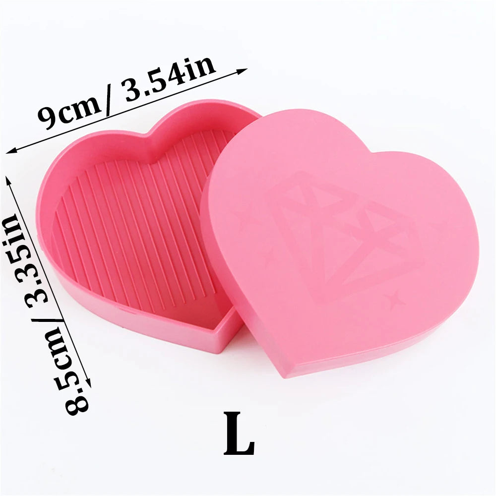 Heart-Shaped Diamond Painting Tray – Drill Sorting Tray