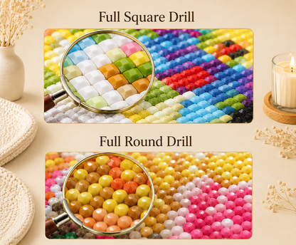 Crimson Ocean Wave – Diamond Painting Kit