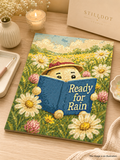Ready for Rain – 30cmx40cm Round Drill Stilldot Diamond Painting Kit