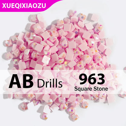AB Square Diamond Painting Drills –  2.5 mm Single Colour Refill Pack ca. 1000 pcs