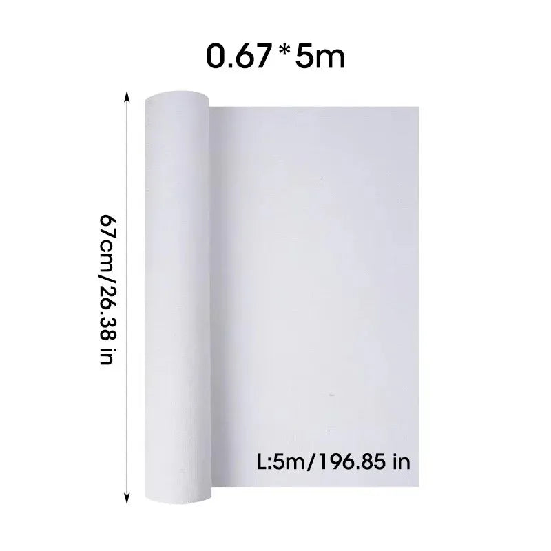 5M Blank Canvas Roll – White Craft & Diamond Painting Canvas Base