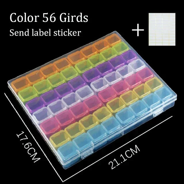 Diamond Painting Storage Box – 28/56 -Grid Drill Organizer Case
