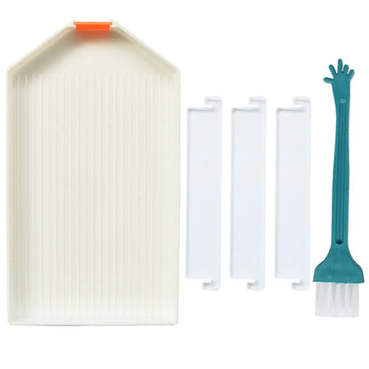 Diamond Painting Sorting Tray Set – Baffle Tray & Drill Pouring Tool