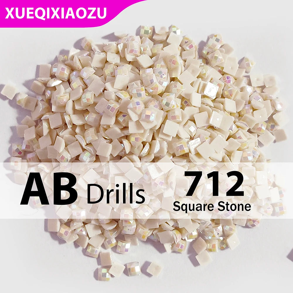 AB Square Diamond Painting Drills –  2.5 mm Single Colour Refill Pack ca. 1000 pcs