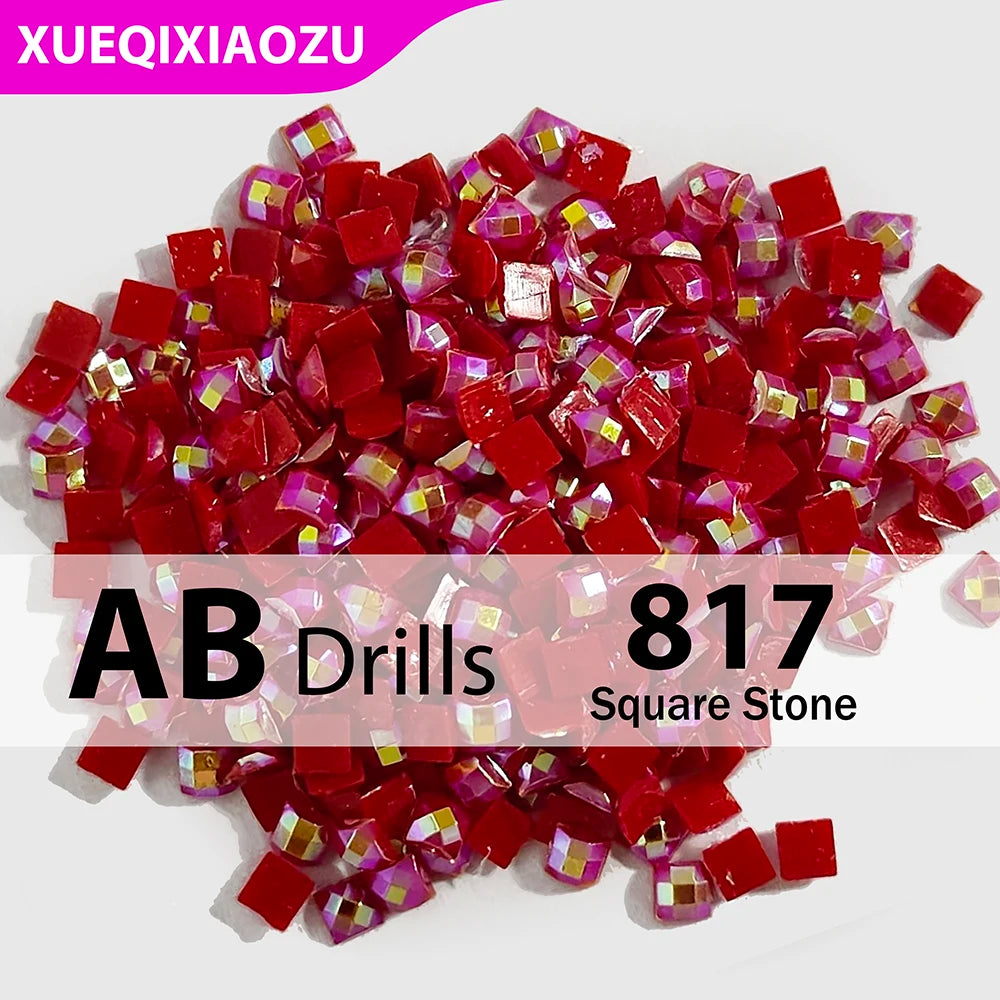 AB Square Diamond Painting Drills –  2.5 mm Single Colour Refill Pack ca. 1000 pcs