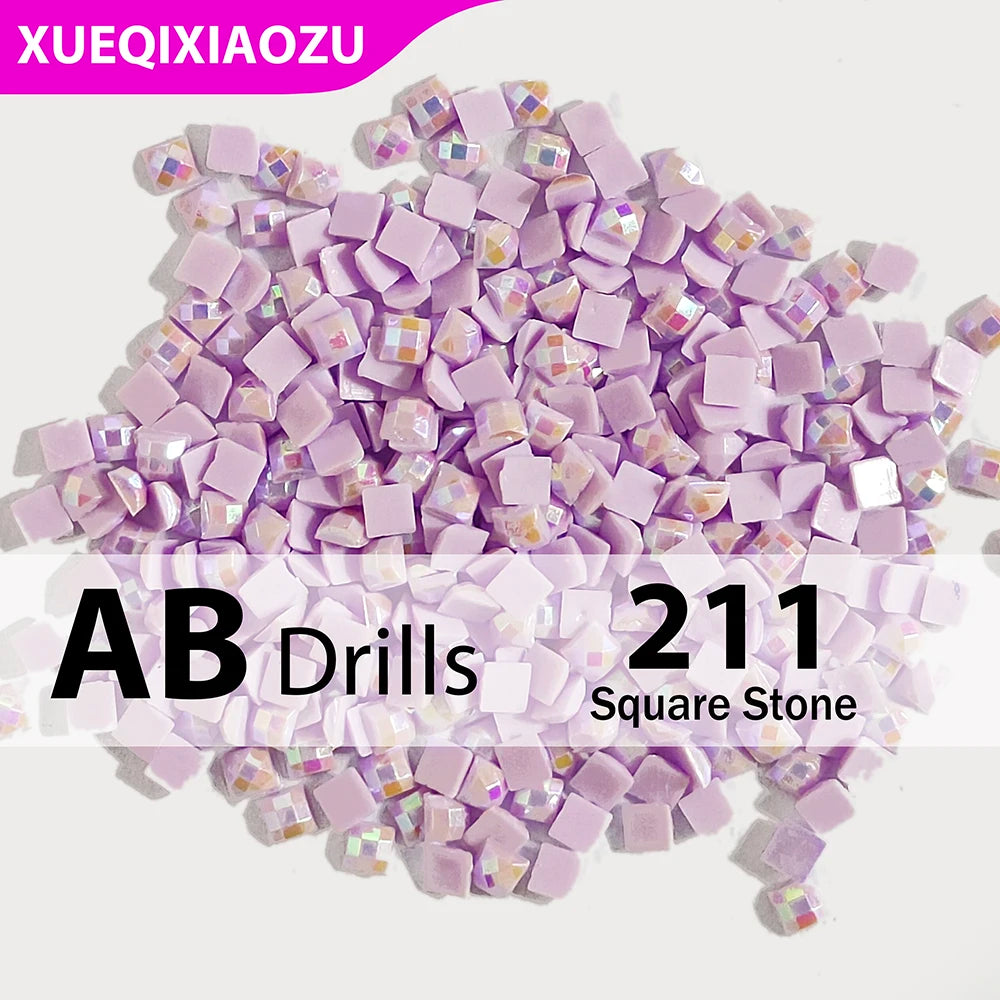 AB Square Diamond Painting Drills –  2.5 mm Single Colour Refill Pack ca. 1000 pcs