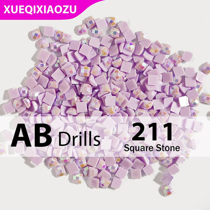 AB Square Diamond Painting Drills –  2.5 mm Single Colour Refill Pack ca. 1000 pcs