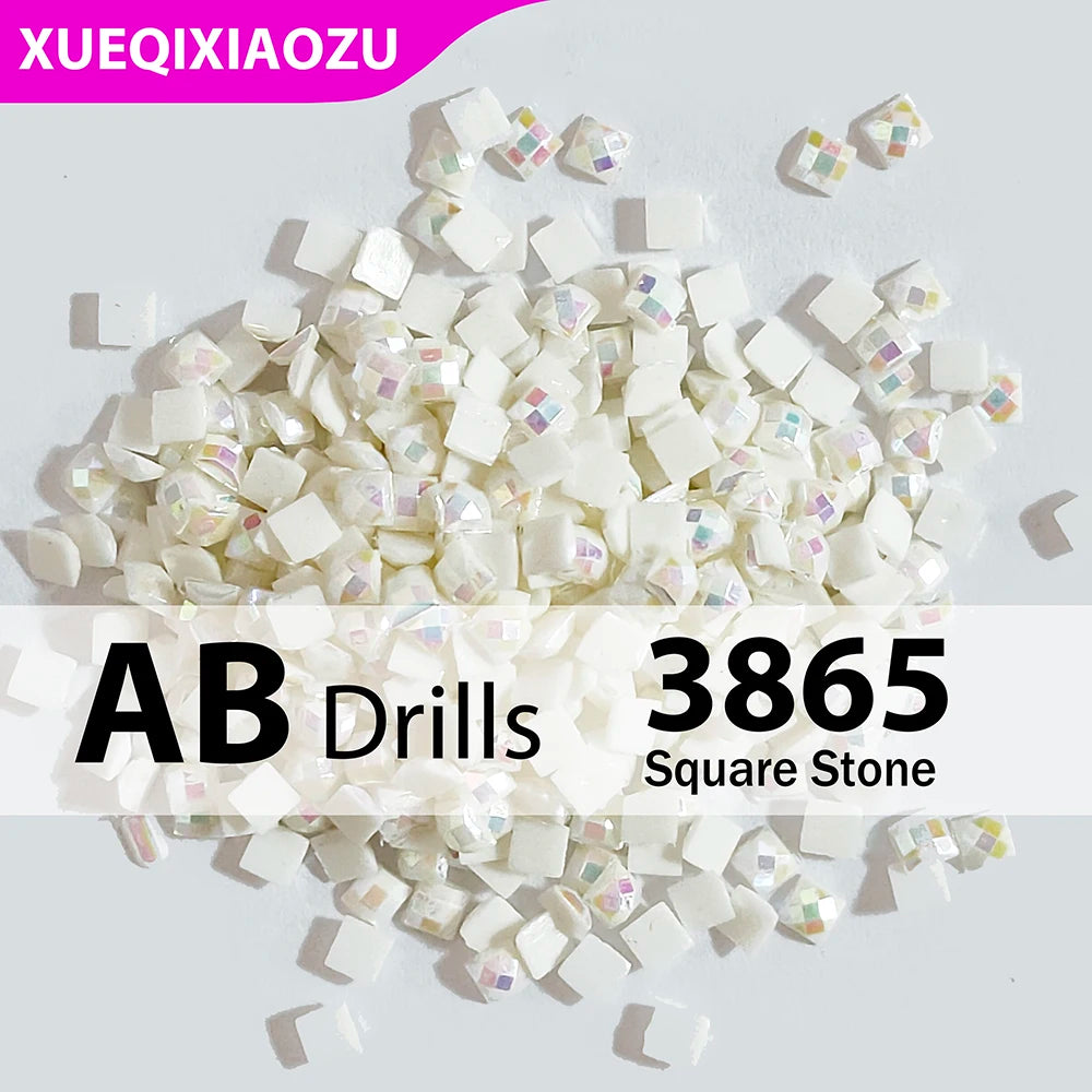 AB Square Diamond Painting Drills –  2.5 mm Single Colour Refill Pack ca. 1000 pcs