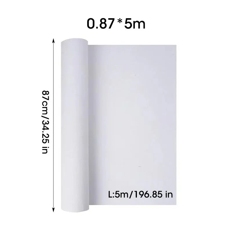 5M Blank Canvas Roll – White Craft & Diamond Painting Canvas Base