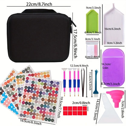 Diamond Painting Tool Storage Bag – 30-Piece Organizer Set