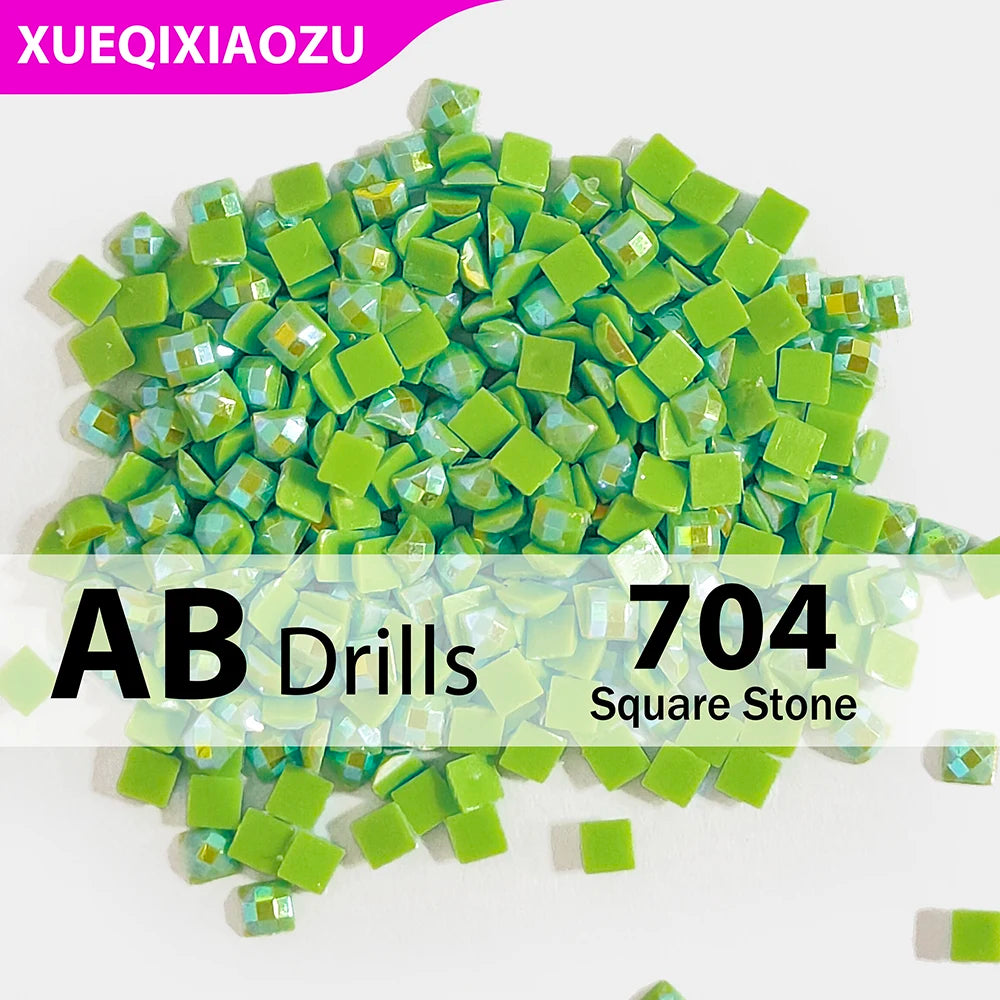 AB Square Diamond Painting Drills –  2.5 mm Single Colour Refill Pack ca. 1000 pcs