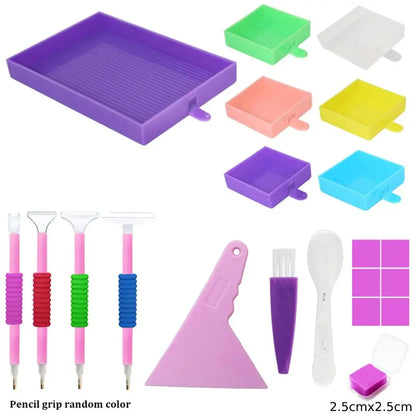 9/20 pcs Diamond Painting Multi-Tray Organizer – Drill Sorting Tray Set