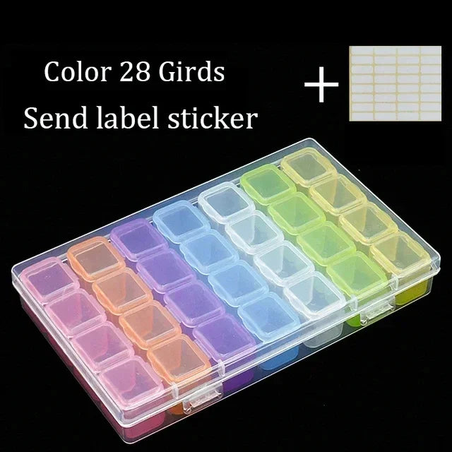 Diamond Painting Storage Box – 28/56 -Grid Drill Organizer Case
