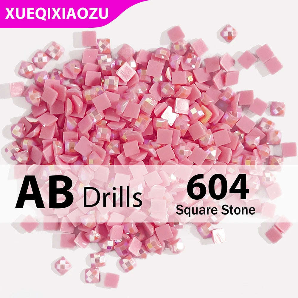 AB Square Diamond Painting Drills –  2.5 mm Single Colour Refill Pack ca. 1000 pcs