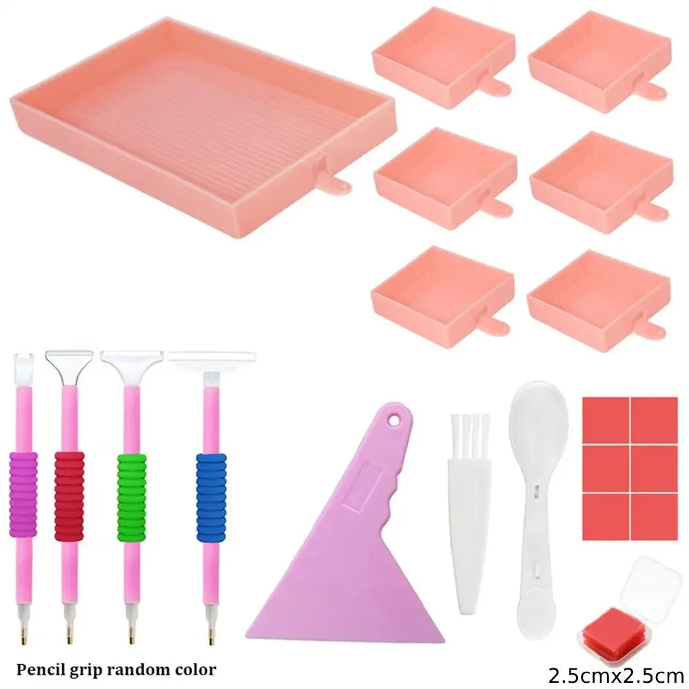 9/20 pcs Diamond Painting Multi-Tray Organizer – Drill Sorting Tray Set