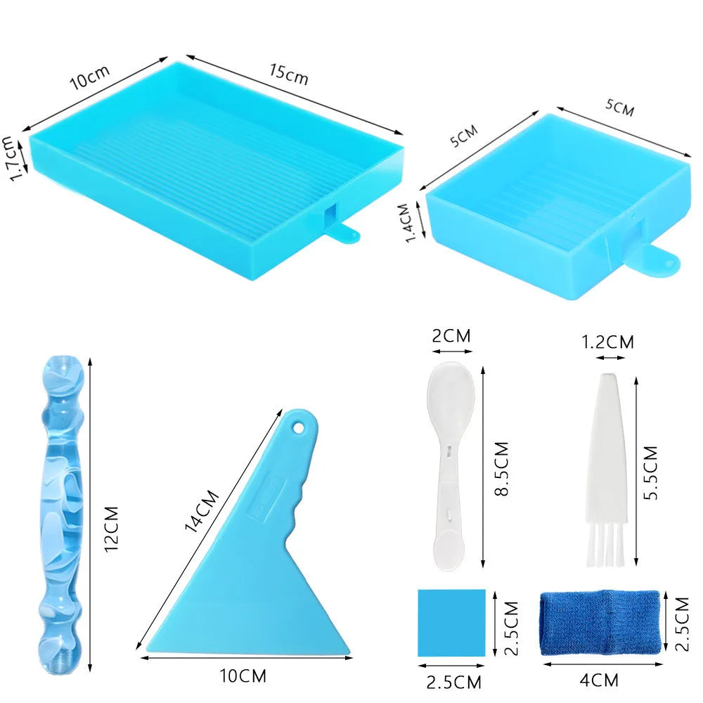 9/20 pcs Diamond Painting Multi-Tray Organizer – Drill Sorting Tray Set