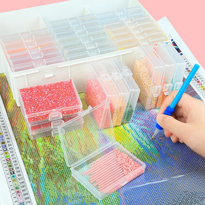 2/5/10 pcs Diamond Painting Tray Containers – Stackable and Lockable Drill Trays