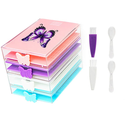 4/6 pcs Diamond Painting Drill Tray Organizer Kit – Stackable Tray Set