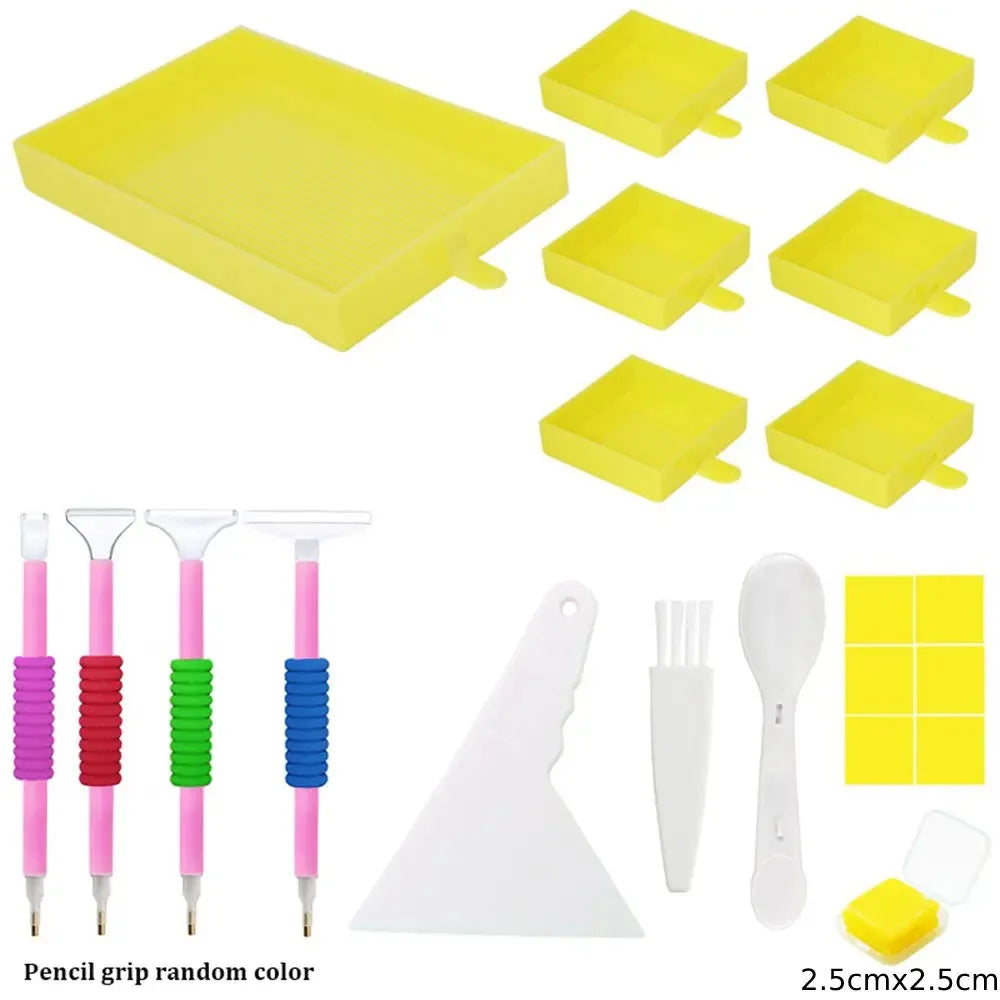 9/20 pcs Diamond Painting Multi-Tray Organizer – Drill Sorting Tray Set