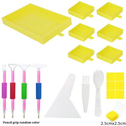 9/20 pcs Diamond Painting Multi-Tray Organizer – Drill Sorting Tray Set