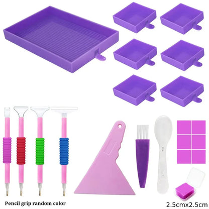 9/20 pcs Diamond Painting Multi-Tray Organizer – Drill Sorting Tray Set