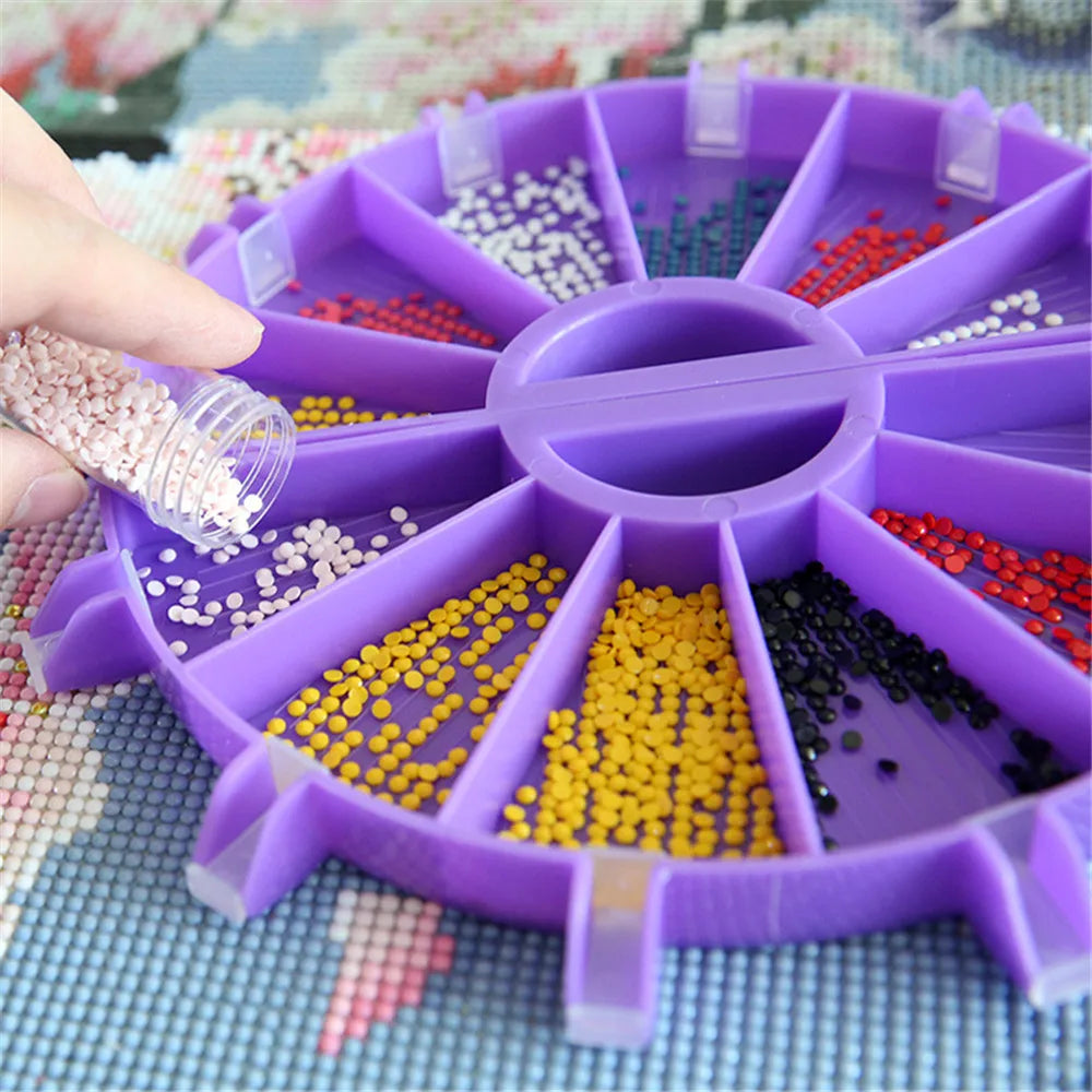 Diamond Painting 6-Grid Palette Tray Set – Drill Sorting & Pouring Tool