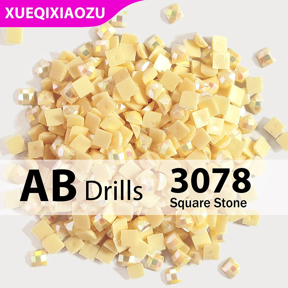 AB Square Diamond Painting Drills –  2.5 mm Single Colour Refill Pack ca. 1000 pcs