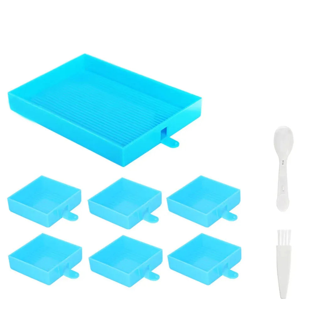 9/20 pcs Diamond Painting Multi-Tray Organizer – Drill Sorting Tray Set