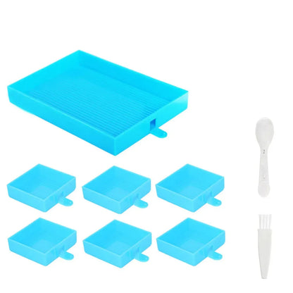 9/20 pcs Diamond Painting Multi-Tray Organizer – Drill Sorting Tray Set