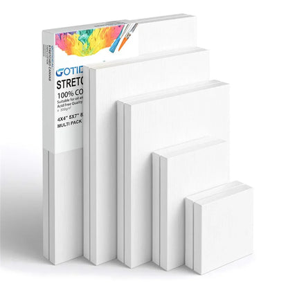 4pcs Blank Artist Premium Canvas Set – DIY Painting & Craft Base Pack