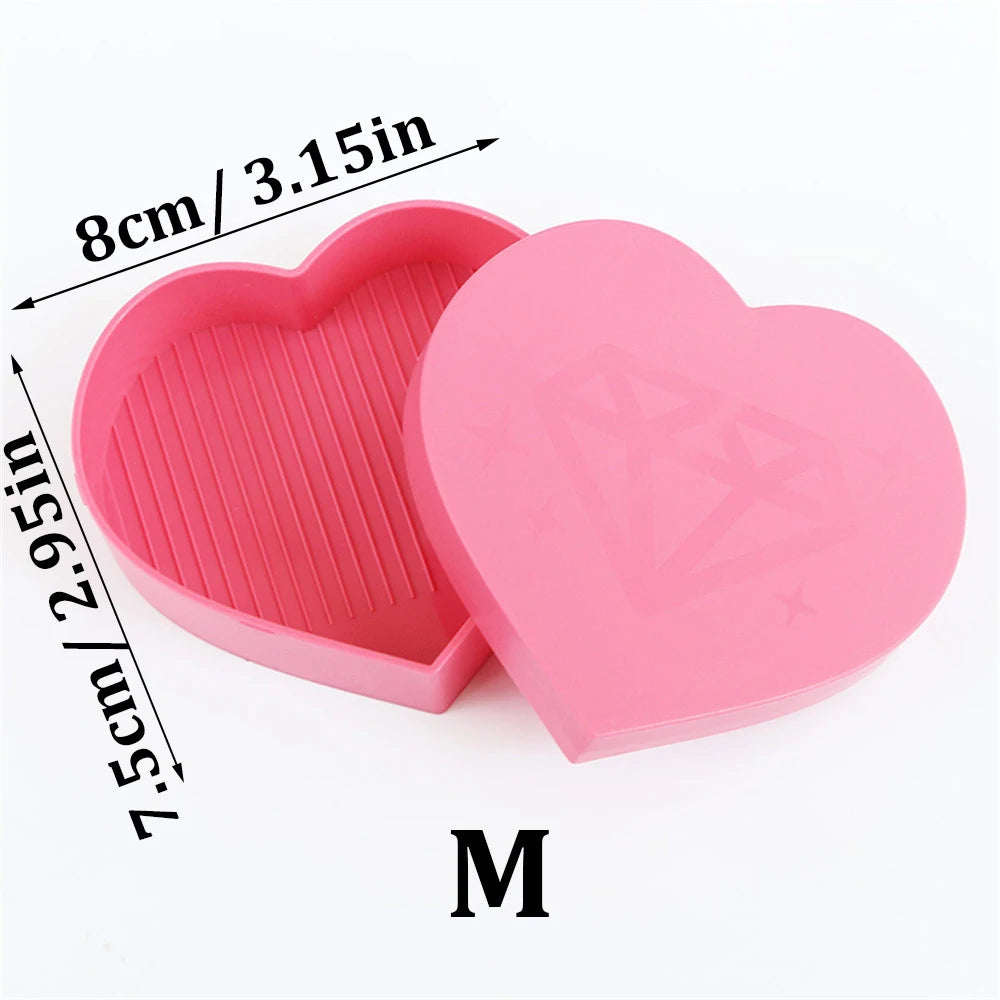 Heart-Shaped Diamond Painting Tray – Drill Sorting Tray