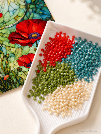 Stained Glass Poppies – Fairy Dust Diamond Painting Kit