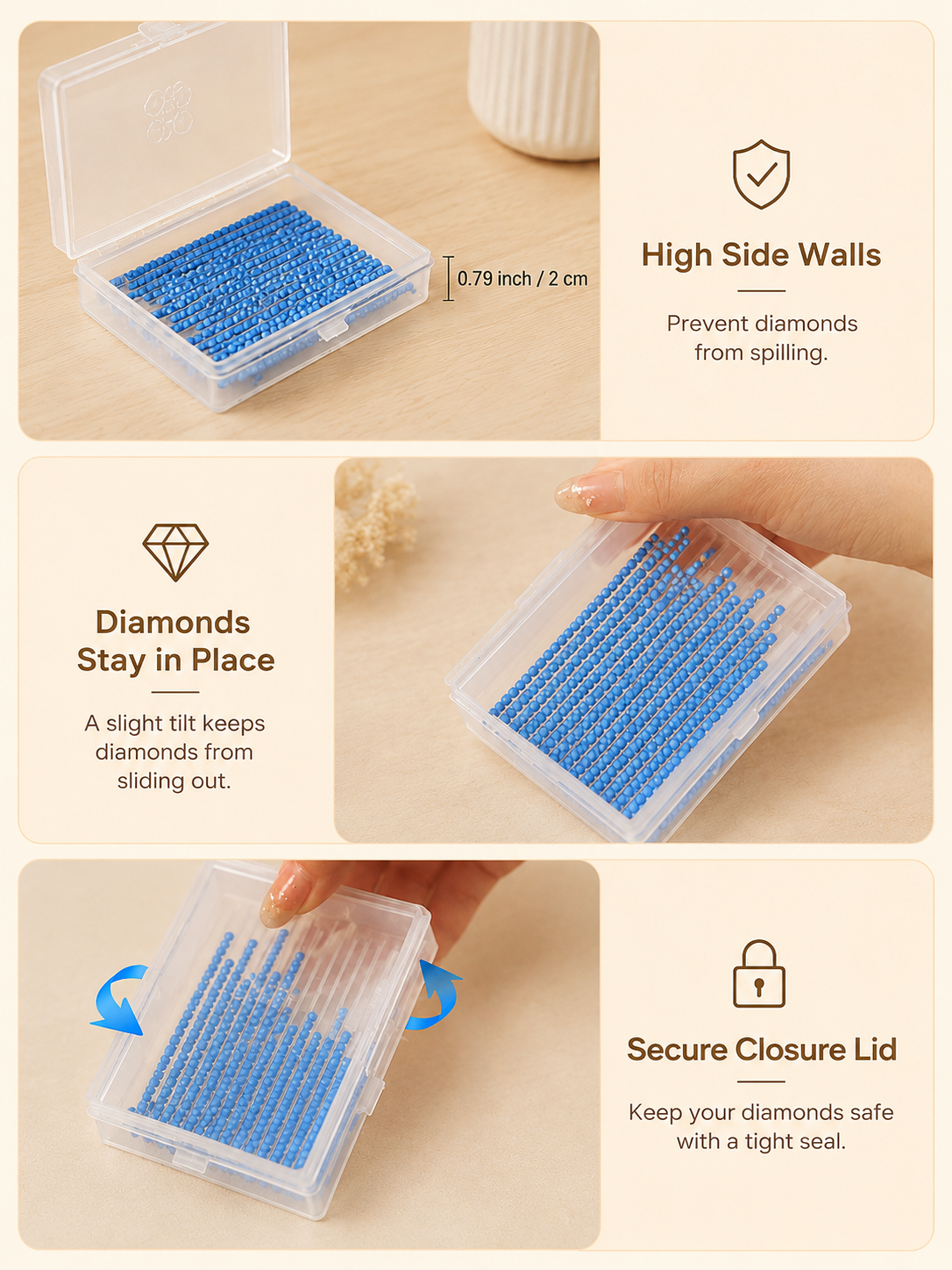 Diamond Painting Storage Organizer – 60-Piece Tray & Container Rack