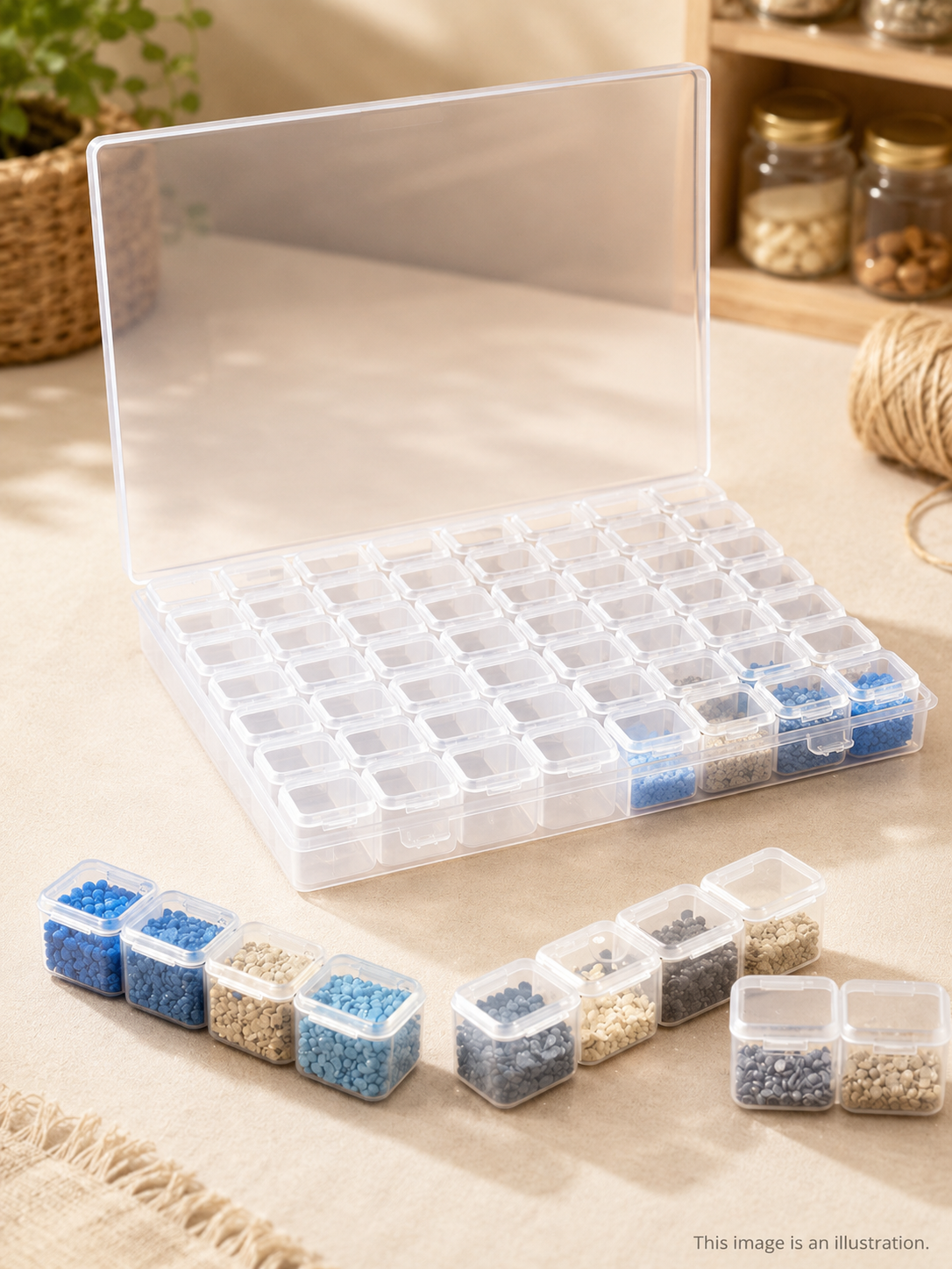 Diamond Painting Storage Box – 28/56 -Grid Drill Organizer Case