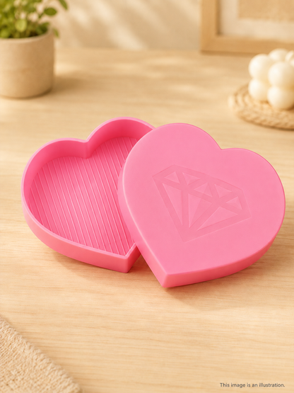 Heart-Shaped Diamond Painting Tray – Drill Sorting Tray