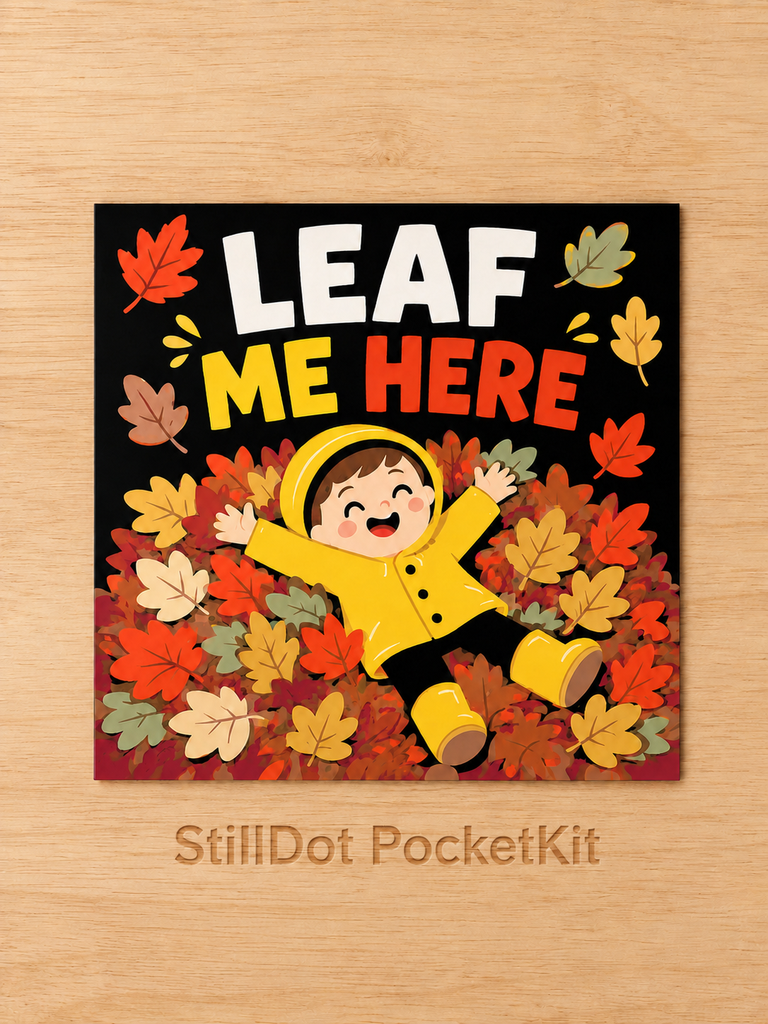 Leaf Me Here - 25cmx25cm Round Drill StillDot Diamond Art Pocket Kit