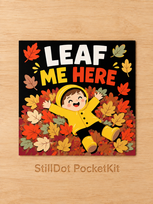 Leaf Me Here - 25cmx25cm Round Drill StillDot Diamond Art Pocket Kit