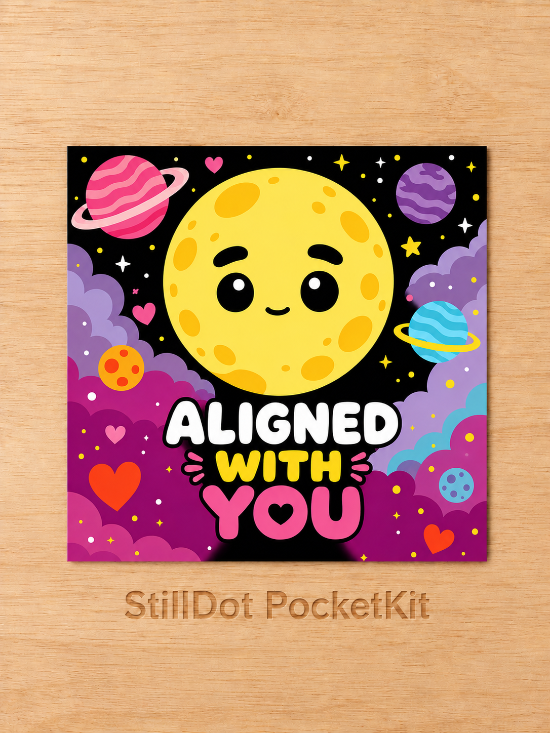 Aligned With You - 25cmx25cm Round Drill StillDot Diamond Art Pocket Kit