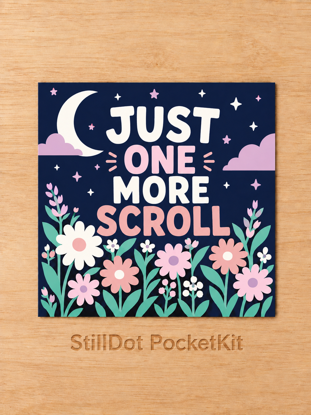 Just One More Scroll - 25cmx25cm Round Drill StillDot Diamond Art Pocket Kit